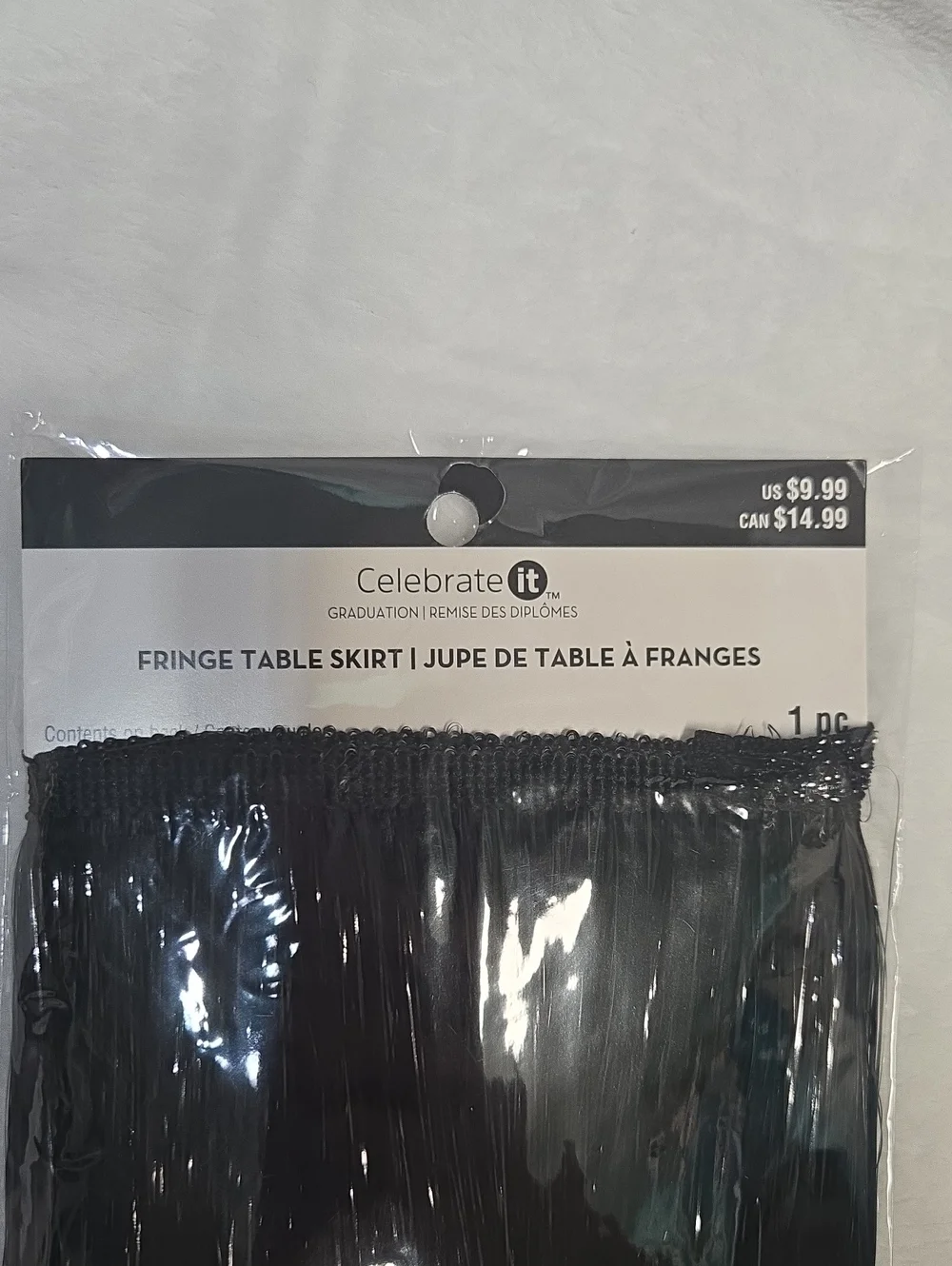 🌞NWT! Celebrate It Black Fringe Table Skirt